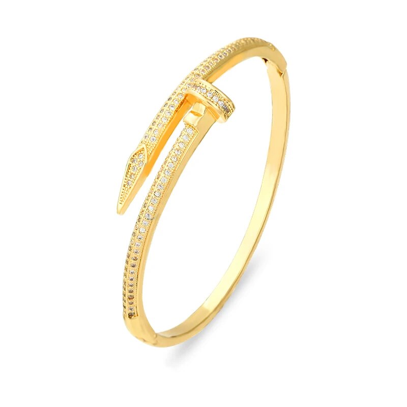 Nail Love Bracelet for Women Adjustable Micro