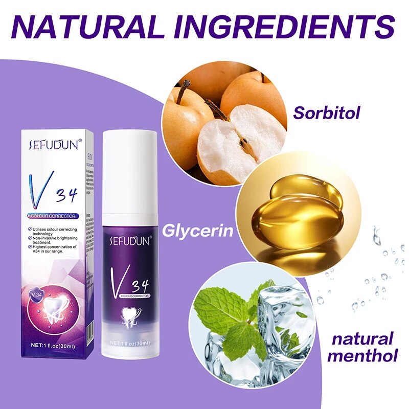 Purple Hi Whitening Smile Toothpaste Colour corrector