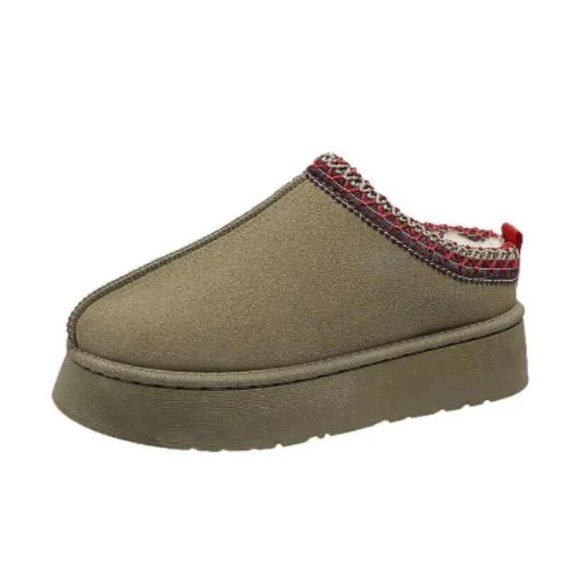 Fur Outdoor Slipper Shoes with Platform Ultra Mini