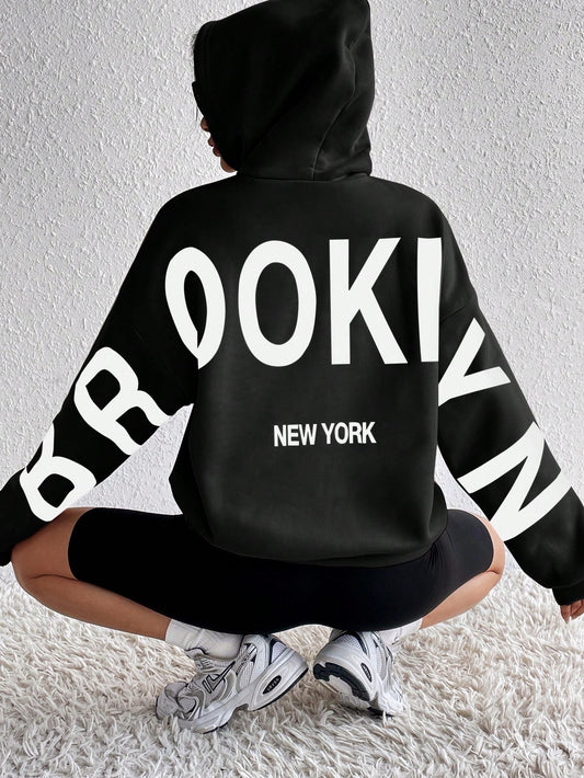 Brooklyn Printed Hoodie for Women