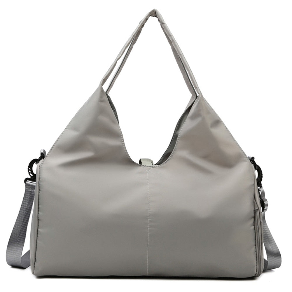 Outdoor Nylon Sports Gym Bags Yoga Men Women Training Fitness Travel Handbag Yoga Mat Sport Bag with Shoes Compartment