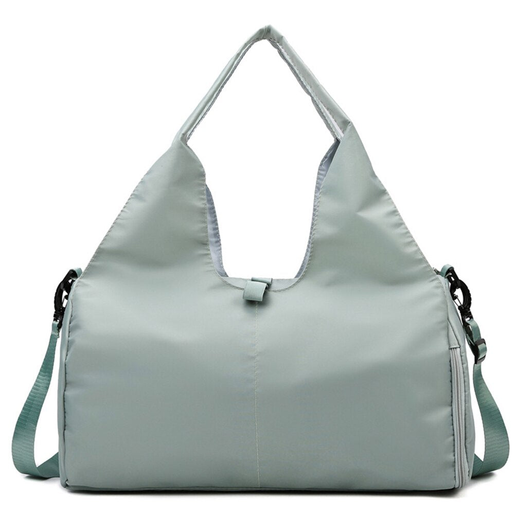 Outdoor Nylon Sports Gym Bags Yoga Men Women Training Fitness Travel Handbag Yoga Mat Sport Bag with Shoes Compartment