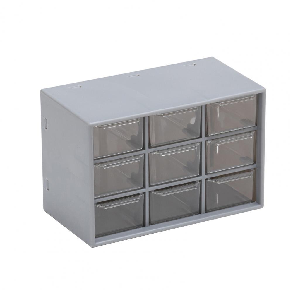 Storage Box Cabinet Organiser High Capacity Dust-proof Transparent 9 Drawers Storage for Bedroom