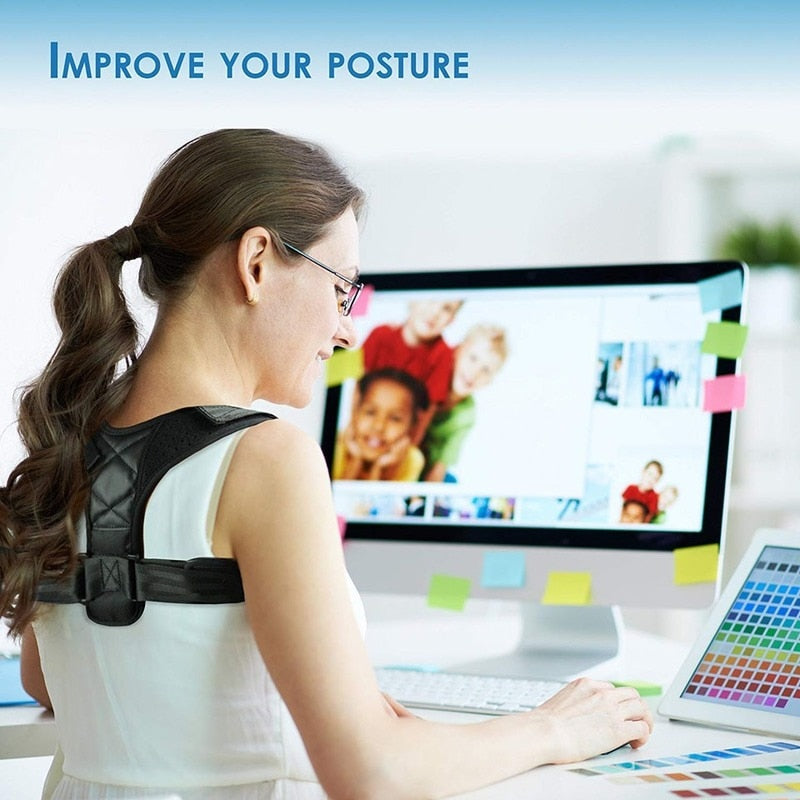 Posture Corrector Men Women Upper Back Brace Shoulder Lumbar Support