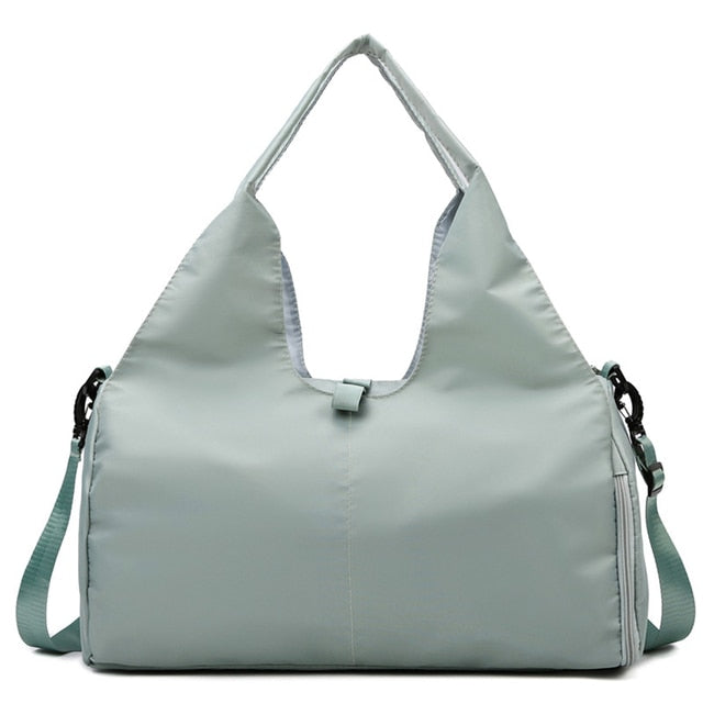 Outdoor Nylon Sports Gym Bags Yoga Men Women Training Fitness Travel Handbag Yoga Mat Sport Bag with Shoes Compartment
