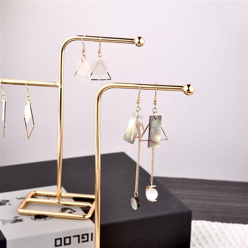 High Quality Jewelry Organizer Shelf Metal Earring Storage Rack DIY Jewelry Organizer Holder Pendants Necklace Display Stand