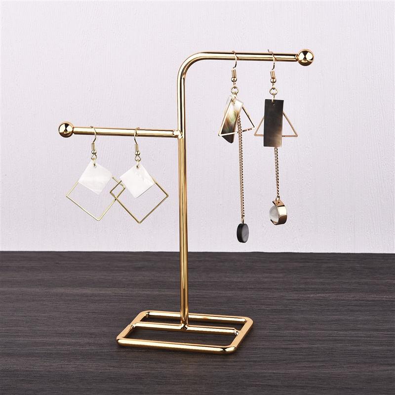 High Quality Jewelry Organizer Shelf Metal Earring Storage Rack DIY Jewelry Organizer Holder Pendants Necklace Display Stand
