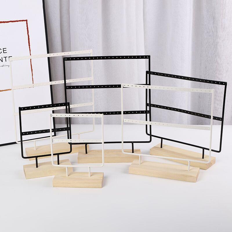 Jewelry Display Organizer Earrings Pendants Bracelets Jewelry Holder With Wooden Base Earrings Storage Rack